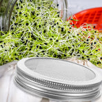 Stainless Steel Sprouting Lids Plated Silver Mesh for Bean and Broccoli Growth 4Pcs