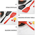 2-Piece Silicone Kitchen Tools Set with Hanging Hole for Cooking and Baking