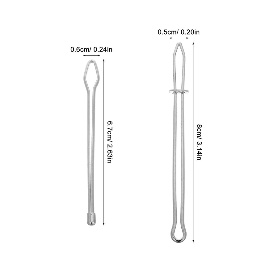 8-Piece Multifunctional Plated Metal Threader Tool Set for Sewing, Embroidery and Crafting