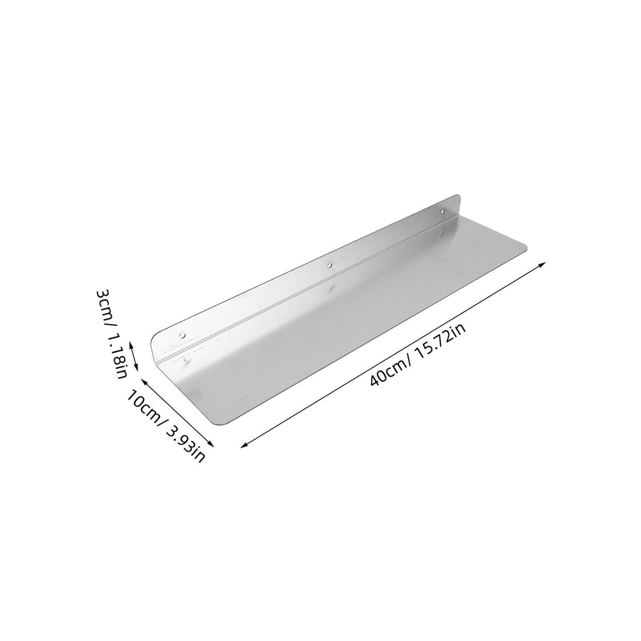 Stainless Steel Wall Mounted Floating Shelf in , Space-Saving Storage Solution for Office and Home Organization