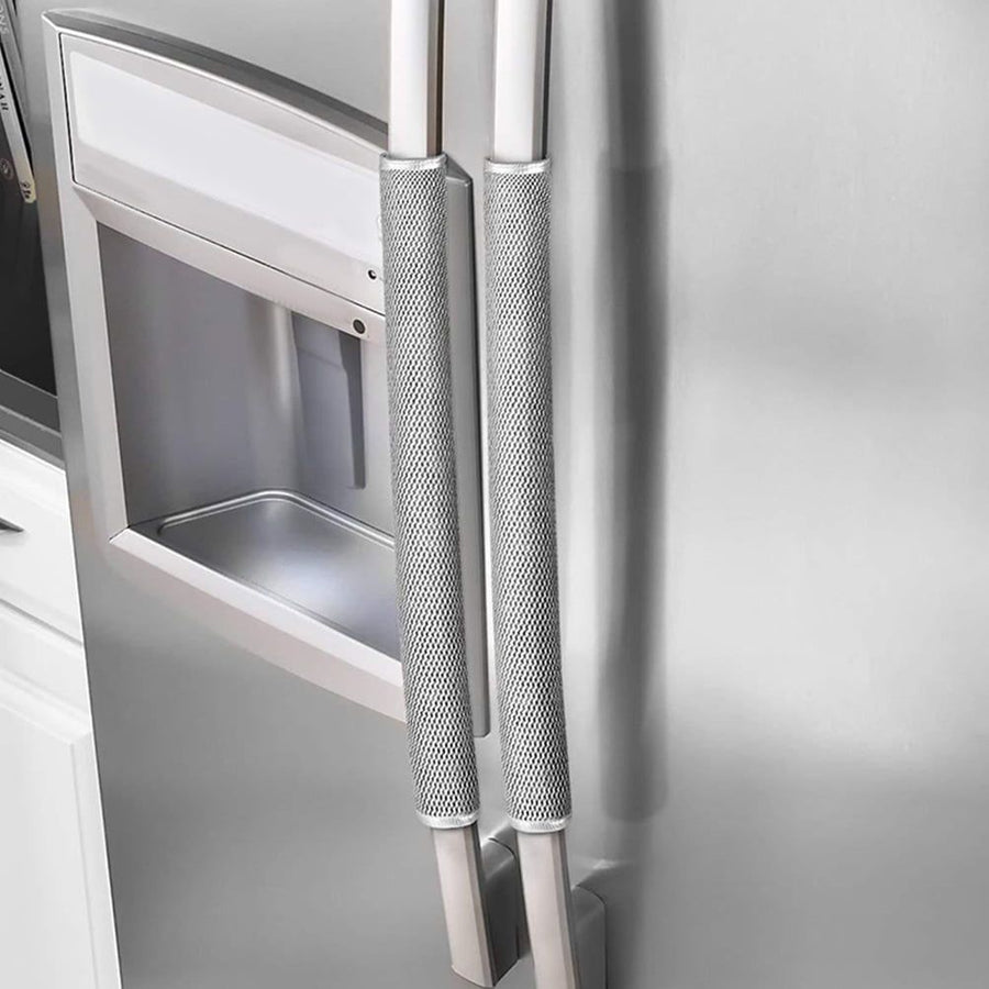 2Pcs Oven Handle Cover Light Grey Machine Washable Kitchen Appliance Protector