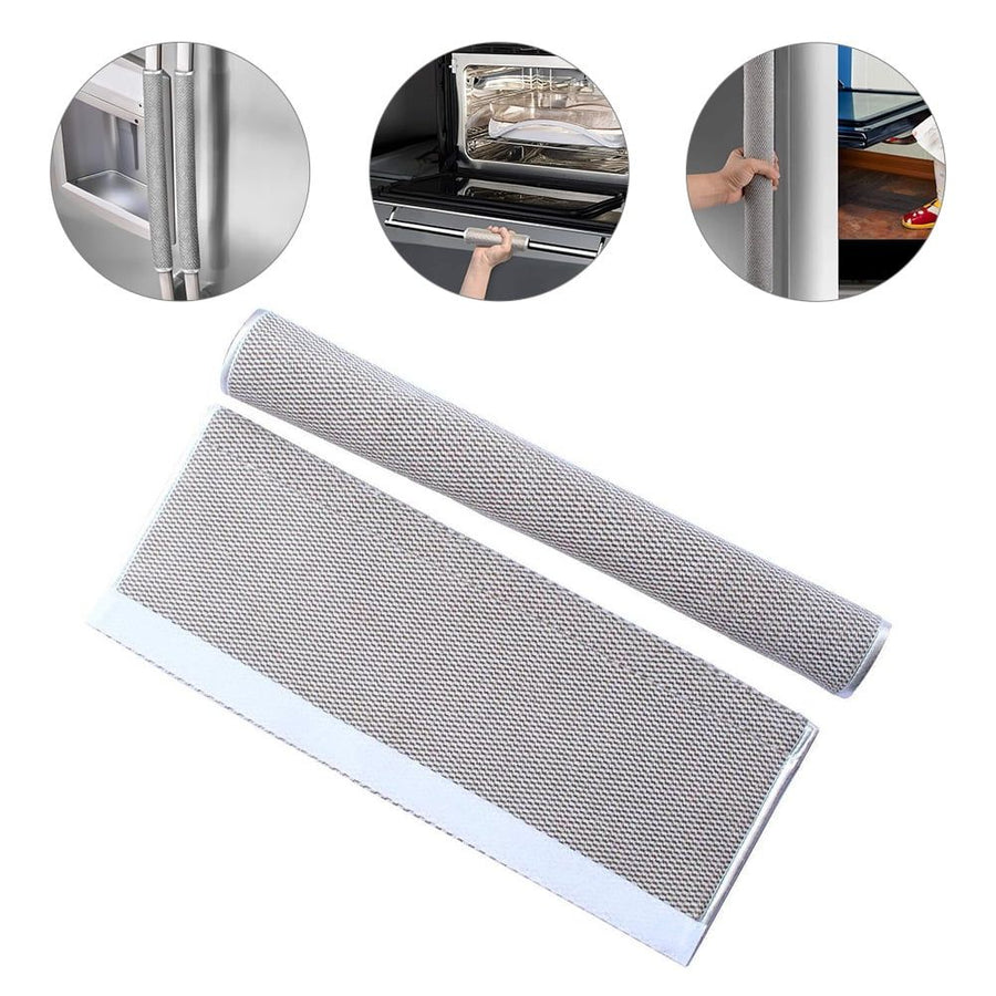 2Pcs Oven Handle Cover Light Grey Machine Washable Kitchen Appliance Protector