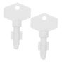 Paper Towel Dispenser Key White Plastic Durable and Stylish 2Pcs