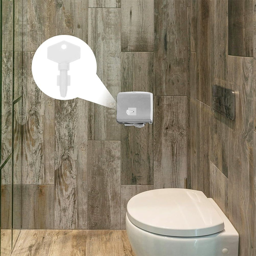 Paper Towel Dispenser Key White Plastic Durable and Stylish 2Pcs