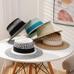 Straw Hat Summer Floppy Packable Panama Beach Sun Hat UPF 50+ Wide Brim Hat