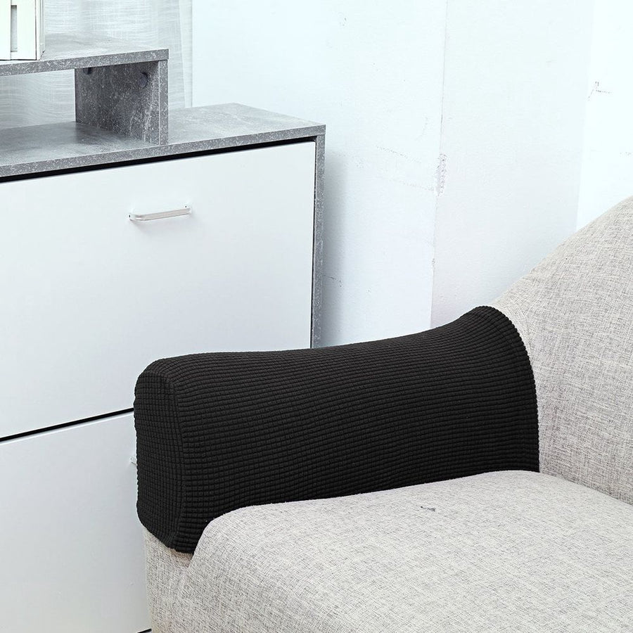 2PCS Stretch Armrest Covers for Chairs and Sofas Couch Arm Covers for Sofa Spandex Jacquard Armrest Covers Anti-Slip Furniture Protector Washable Armchair Slipcovers for Recliner