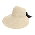 Women’s Straw Crochet Beach Sun Visor Poneytail Hats Adjustable Floppy Hat