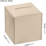 PU Leather Tissue Box Cover Square – Modern PU Leather Cube Tissue Box Holder Decorative for Bathroom Vanity Countertop/Night Stands/Office Desk