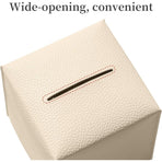 PU Leather Tissue Box Cover Square – Modern PU Leather Cube Tissue Box Holder Decorative for Bathroom Vanity Countertop/Night Stands/Office Desk