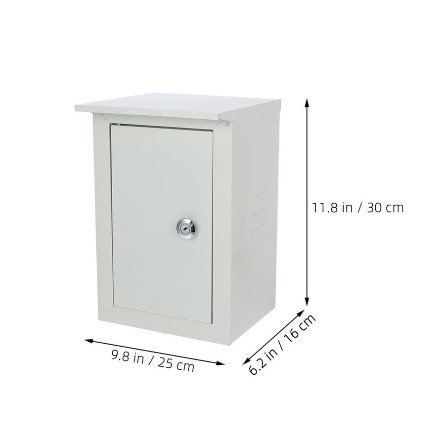 Weatherproof Outdoor Electrical Meter Box Grey Metal for Home Quick Installation