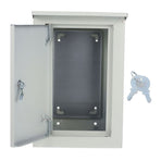 Weatherproof Outdoor Electrical Meter Box Grey Metal for Home Quick Installation