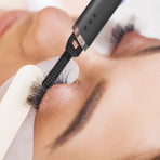 Portable Electric Lash Curler Dark Grey ABS Stylish Appearance Quick Heat