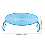 Microwave Plate Stacker Rack, Oven Tray Organizer for Steaming, Baking, Durable Stainless Steel Space Saver with Anti-Slip Legs Green 9.25x3.27'