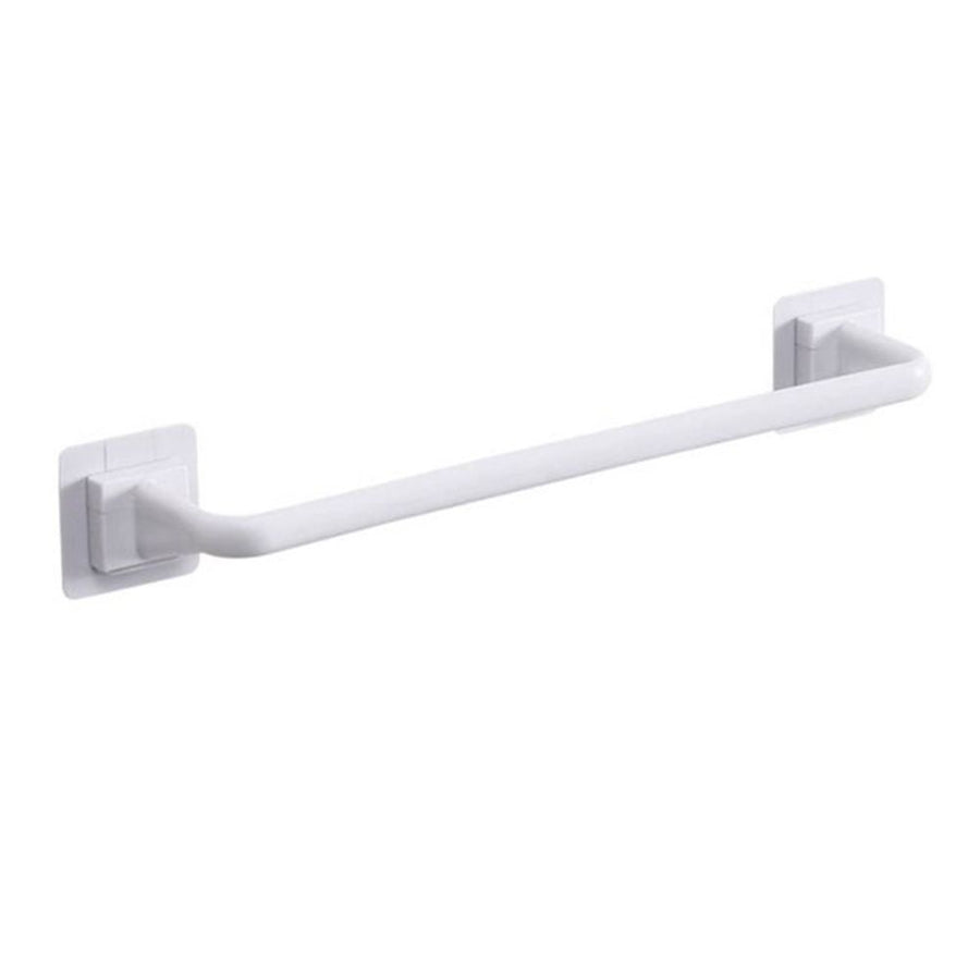 Self Adhesive Towel Bar, Heavy Duty No Drill Hand Towel Hanger for Bathroom and Kitchen Towel Storage Self, (Black/1 Pcs) 15/10.63Inches
