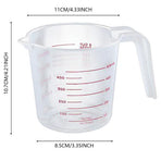 Plastic Measuring Cup, 32 Oz/1000 ml Clear Graduated Measuring Cups Plastic Mug with Spout and Handles Ounce and Ml Cup Marking for Recipe Ingredient, Flour, Water, Liquid, 1 Pcs, 5.12x4.72