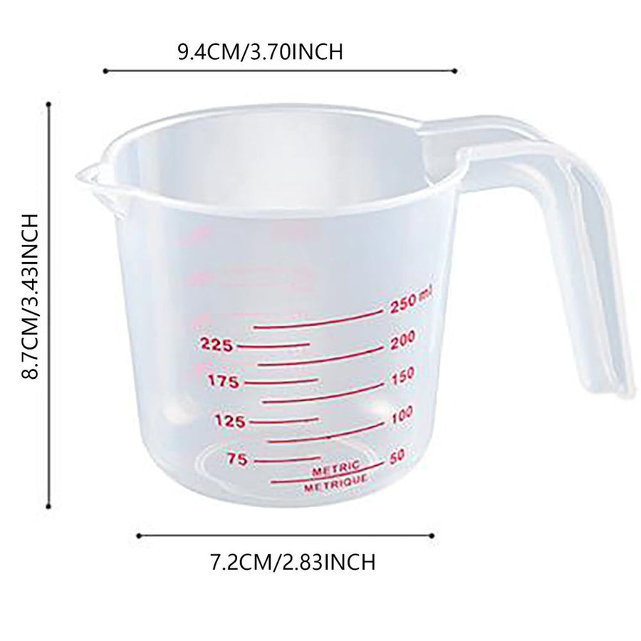 Plastic Measuring Cup, 32 Oz/1000 ml Clear Graduated Measuring Cups Plastic Mug with Spout and Handles Ounce and Ml Cup Marking for Recipe Ingredient, Flour, Water, Liquid, 1 Pcs, 5.12x4.72