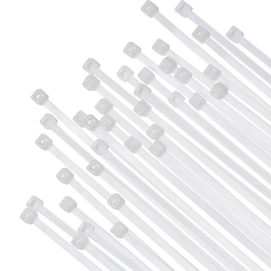 White zip ties, 12 inch Large Cable Ties Wraps, Nylon Cable Wire Ties, Heavy Duty Outdoor Use Long plastic ties with 40 Pounds tensile, 250 Pcs