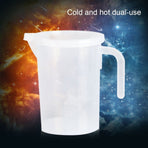 Angled Clear Plastic Cup, Plastic Measuring Cup Lid Angled Measuring Cup Measuring Cups with Lid Kitchen Cooking Baking Accessories, 1 Pcs, 500 ML, 6.29x5.39