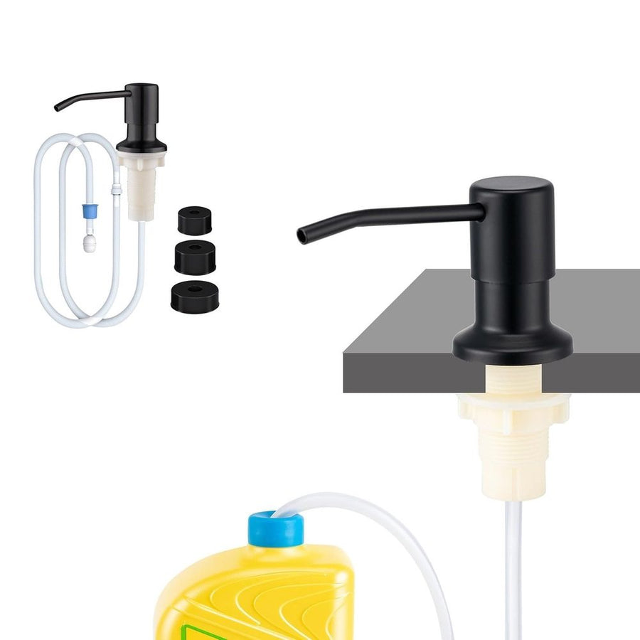 Soap Dispenser for Kitchen Sink, Dish Soap Dispenser, Built in Sink Soap Dispenser, Countertop Soap Dispenser Pump with 47" Extension Tube kit, 1 Set, Multisize