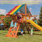 2Pcs 52 Inch x 90 Inch Swing Set Replacement Tarp for Play Set Outdoor, Multi-Color