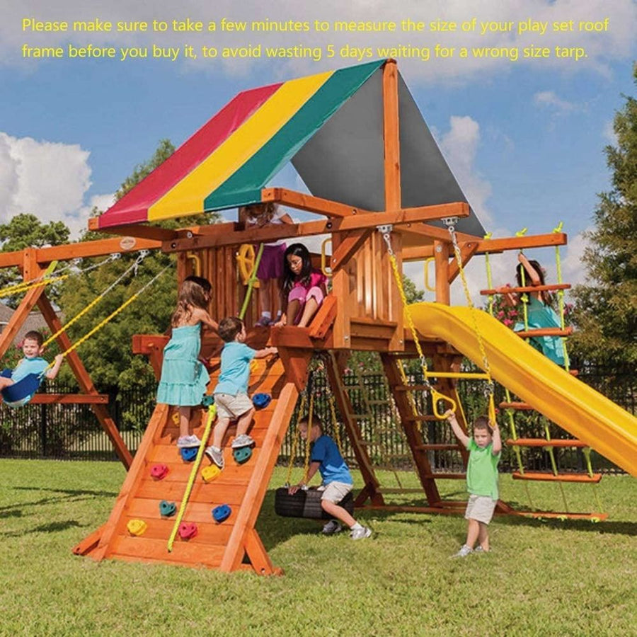 2Pcs 52 Inch x 90 Inch Swing Set Replacement Tarp for Play Set Outdoor, Multi-Color