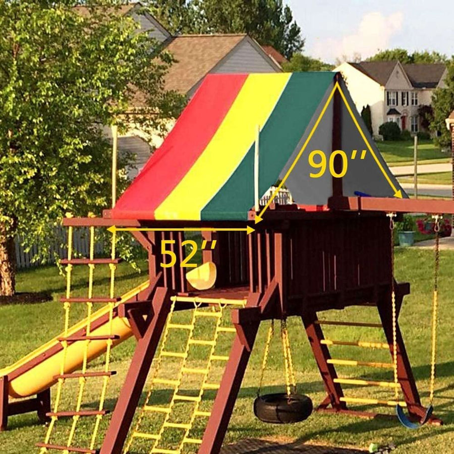 2Pcs 52 Inch x 90 Inch Swing Set Replacement Tarp for Play Set Outdoor, Multi-Color