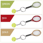 6Pcs Mini Tennis Racket Keychain Pendant Bag Accessories for Bag Sport Advertisement Fans Souvenirs Key Ring