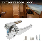 RV Toilet Door Lock Bathroom Caravan Boat Latch Handle Accessories