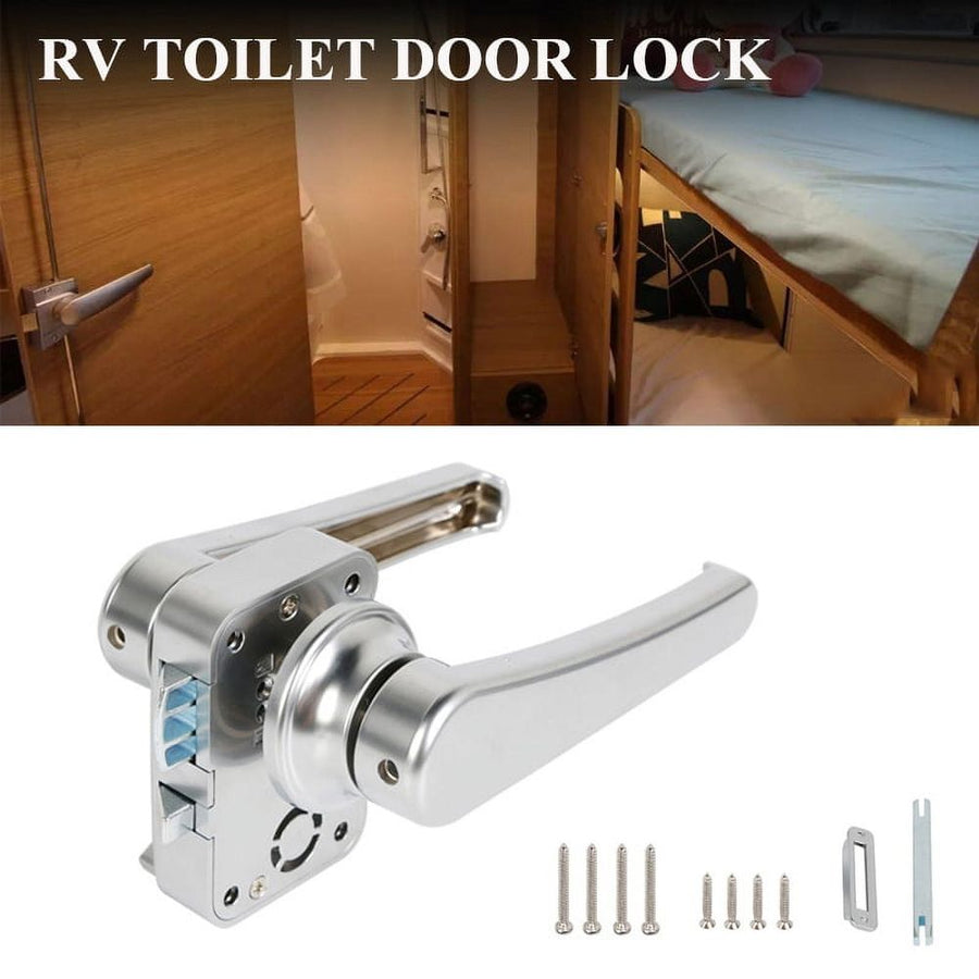 RV Toilet Door Lock Bathroom Caravan Boat Latch Handle Accessories