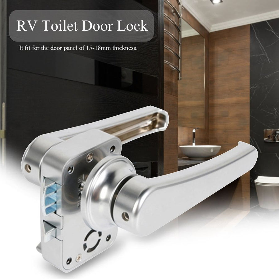 RV Toilet Door Lock Bathroom Caravan Boat Latch Handle Accessories