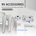 RV Toilet Door Lock Bathroom Caravan Boat Latch Handle Accessories