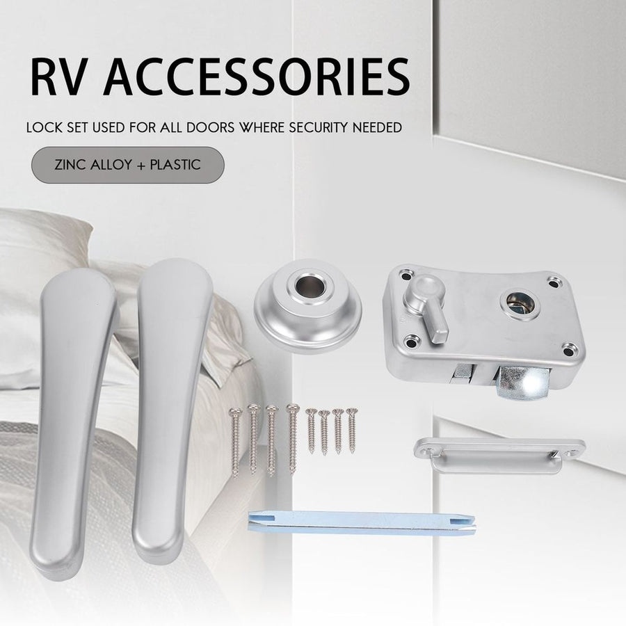 RV Toilet Door Lock Bathroom Caravan Boat Latch Handle Accessories