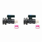 2X PVC Rain Diverter Kit, 3/4 Inch Rain Valve Rain Spigot Kit with Bulkhead Fitting Adapter