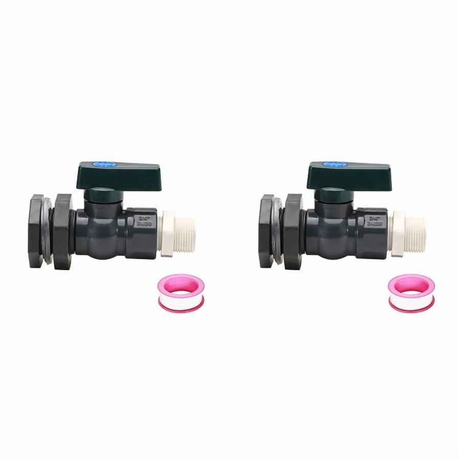 2X PVC Rain Diverter Kit, 3/4 Inch Rain Valve Rain Spigot Kit with Bulkhead Fitting Adapter