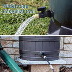 2X PVC Rain Diverter Kit, 3/4 Inch Rain Valve Rain Spigot Kit with Bulkhead Fitting Adapter