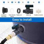 2X PVC Rain Diverter Kit, 3/4 Inch Rain Valve Rain Spigot Kit with Bulkhead Fitting Adapter
