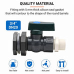 2X PVC Rain Diverter Kit, 3/4 Inch Rain Valve Rain Spigot Kit with Bulkhead Fitting Adapter