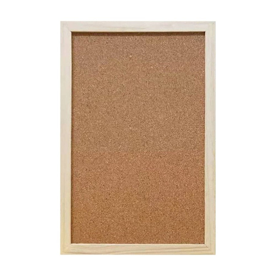 Wood Frame Cork Board Hanging Photo Display Board for Wall Office Home Decor Message Board with Thumbtacks No Drill Installation