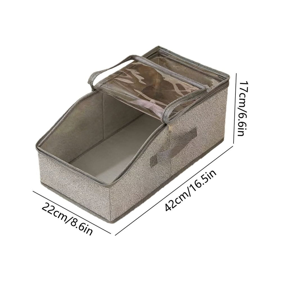 Non Woven Fabric Stackable Baseball Cap Storage Box for Closet Hat Organizer Transparent Window for Men Women Space Saving