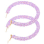 Oversized Violet Earrings for Women, 1 Pair - Stylish Statement Jewelry Accessory