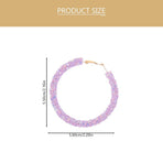 Oversized Violet Earrings for Women, 1 Pair - Stylish Statement Jewelry Accessory