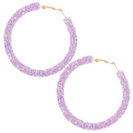 Oversized Violet Earrings for Women, 1 Pair - Stylish Statement Jewelry Accessory