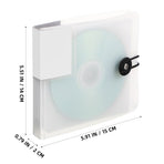 CD Case, 12 Capacity Hard Plastic CD Holder Protective DVD Disc Storage Case Holder Portable Zipper CD DVD Organizer Storage Wallet for Car Home Travel (12 Capacity, Black)
