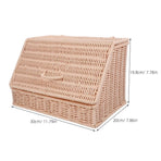 Natural Rattan Bread Basket with Lid for Snack Storage and Party Serving