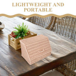 Natural Rattan Bread Basket with Lid for Snack Storage and Party Serving