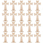 Wooden Cross Craft, Beige, Stylish and Smooth Design for Home Decor, 20Pcs