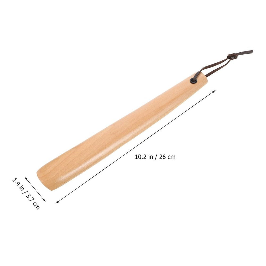 Handheld Wooden Shoe Horn Tool Smooth Durable Lightweight Design for Comfortable Shoe Use