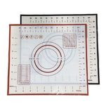 Reusable Silicone Mat Dough Sheet Pad for Cooking Baking with Measurement Scales Red