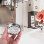 Silver Stainless Steel Espresso Strainer for Home Prevents Clogging Easy to Clean