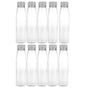 10Pcs White Pet Storage Bottles Plastic Beverage Containers with Screw on Easy Grip Lids